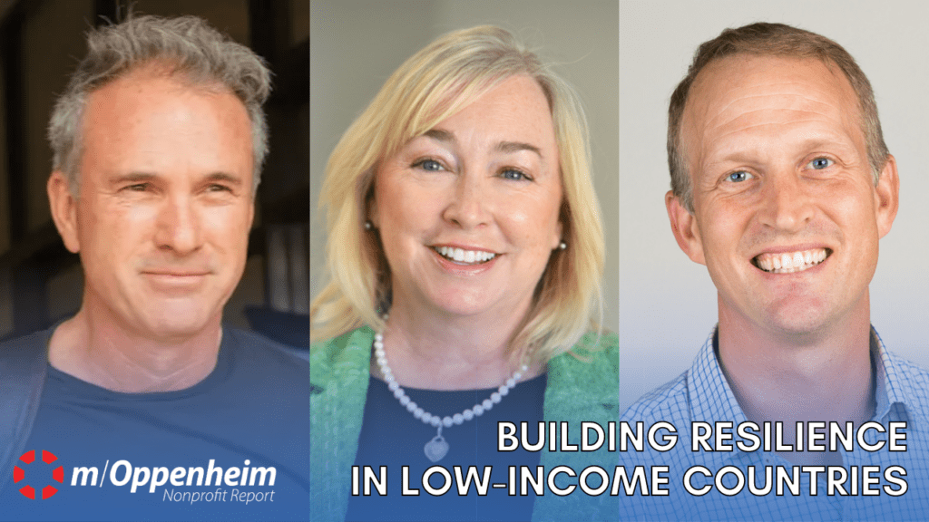 Thomas Tighe, President & CEO of Direct Relief; Dr. Ann Hudock, President & CEO of Counterpart International; & Peter Greer, President & CEO of HOPE International.