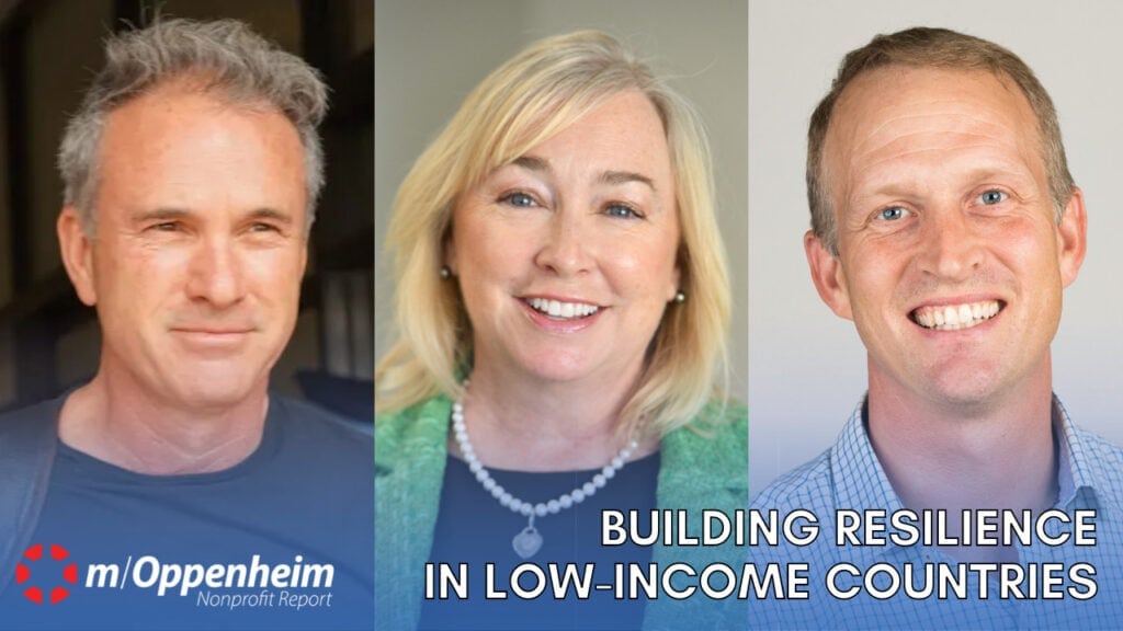 Thomas Tighe, President & CEO of Direct Relief; Dr. Ann Hudock, President & CEO of Counterpart International; & Peter Greer, President & CEO of HOPE International.